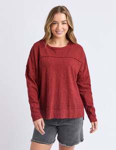 Foxwood Jayne Throw On Top - Russet Red