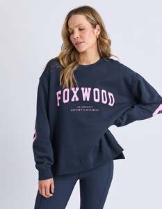 Foxwood: Foxwood Interval Crew - Navy/ Neon Pink