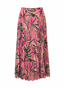 Paula Ryan Sunray Pleated Skirt - Lipstick