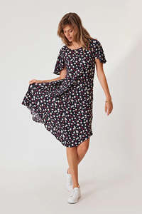 Lemon Tree Freya Dress - Navy Daisy