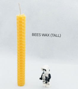 Products: Tall beeswax candle ShipShapeNelson