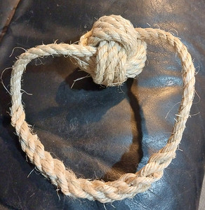 Rope and rawhide dog tug of war toy ShipShapeNelson