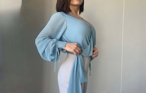 Products: Chiffon wrap top My Site
