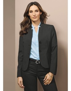 Products: Short Jacket with Reverse Lapel in Wool Suiting