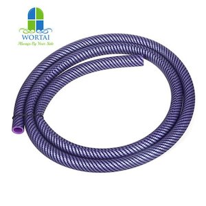 Shisha Accessories: FCS® SOFT-TOUCH MATTE SILICONE HOSE - Carbon Purple