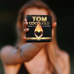 Shisha Charcoal: Tom Coco Gold Coal - SAMPLE (9 Pieces) - 25MM Cube