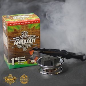 Shisha Charcoal: Arnaout Platinum - 1KG Coal - Large Cubes - 25MM