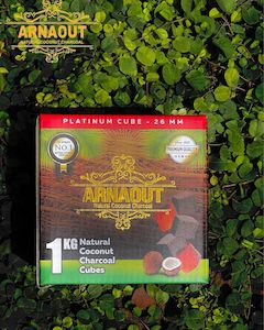 Shisha Charcoal: Arnaout Platinum - 1KG Coal - XL Cubes - 26MM