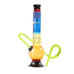 Acrylic Waterpipes: Acrylic Tiny Double Collar Round Base Waterpipe 15cm