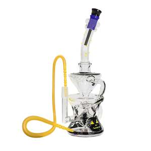 Glass Round Base Waterpipe with Inline Percolator 29cm