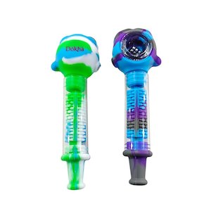 Dokha Colored Glass & Silicone Pipe 13cm