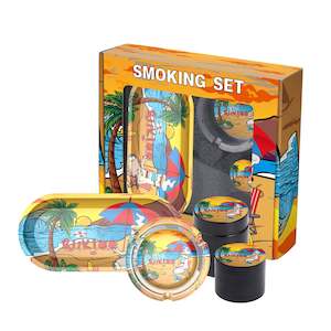 Shishaglass Complete Smoking Set Box (Pipe,Grinder,Ash Tray,Rolling Tray,Jar)