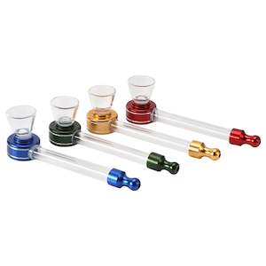 Shishaglass JNMP-05 Aluminum Alloy Glass Smoking Pipe 11cm