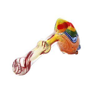 Glass Smoking Pipes: Coloured Glass Sherlock Smoking Pipe 11cm