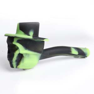 Silicone Smoking Pipes: Dokha Silicone Skull Hat Sherlock Smoking Pipe 14cm