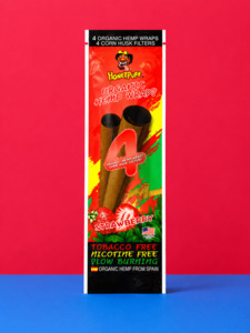 Blunt Hemps Wraps: Honey Puff Organic Hemp Wraps -Strawberry (4pk)