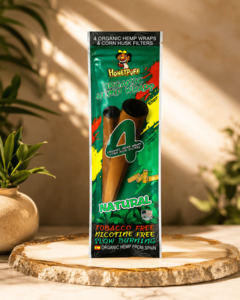 Blunt Hemps Wraps: Honey Puff Organic Hemp Wrap -Natural (4pk)