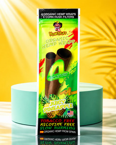 Blunt Hemps Wraps: Honey Puff Organic Hemp Wrap -Juicy Pineapple (4pk)