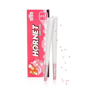 Rolling Papers: Hornet Hemp Cones Paper Kingsize 110mm - Ice Strawberry