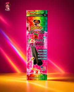 Blunt Hemps Wraps: Honey Puff Flavoured Hemp Wrap - Honey Strawberry (2pk)