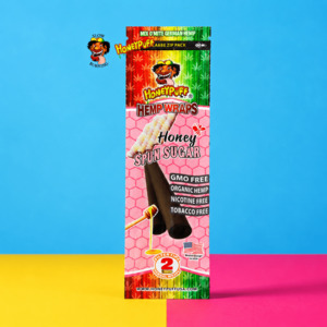 Blunt Hemps Wraps: Honey Puff Natural Flavoured Hemp Wrap -Honey Spun Sugar (2pk)
