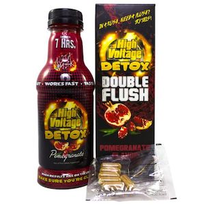 Detox Testers: High Voltage Detox Double Flush 16oz Liquid & Capsules Combo