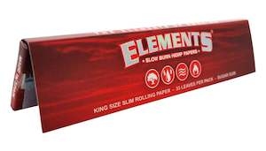 Smoking Papers Rolls: Elements Red Connoisseur King size paper + Tips