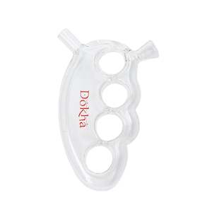 Smoking Accessories: Dokha Glass Knuckle Bubbler Hand Pipe Cone Holder