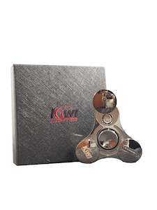 Black Hand Fidget Spinner Stainless Steel Metal Electric Lighter by Kiwi Lighter