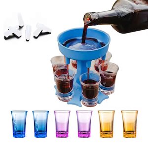 Party Supplies: BEVERAGE DISPENSER WITH 6 GLASSES