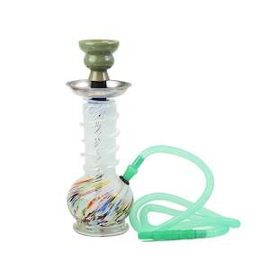 Trending Shisha Pipe: ST4 Coloured Twister Round Base Glass Waterpipe 20.3cm