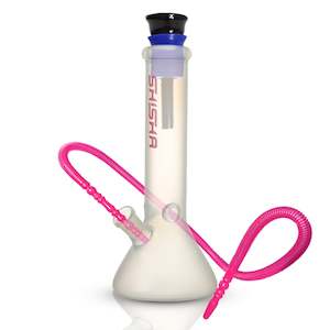 Trending Shisha Pipe: Glowing In Dark Glass Waterpipe With Ice Catcher 25cm