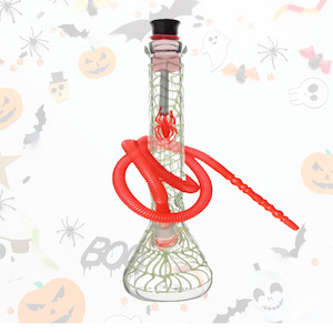 Glowing Pattern In Dark Beaker Base Glass Waterpipe 28cm