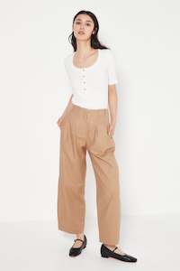 SS24-25: The Palermo Trouser in Almond