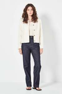 Archive Sale: The Gabrielle Jacket in Ivory Boucle