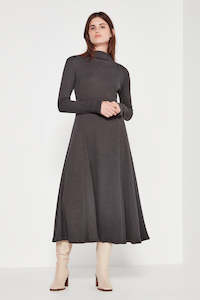 Knitwear: The Riley Rib Dress in Coal