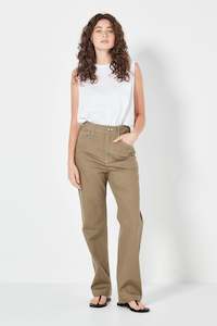 Jeans: The Livingston Jean in Olive Denim