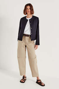 The Gabrielle Jacket in Navy Twill