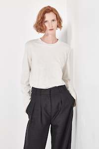 The Matin Top in Ivory Melange