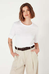 Staples: The Column Tee in White