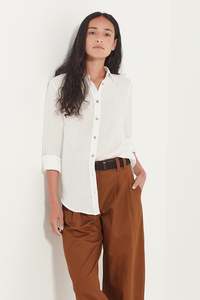 All: The Cairo Shirt in White Linen