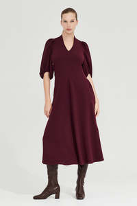 The Swinton Dress in Port