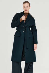 The Esther Coat in Deep Teal