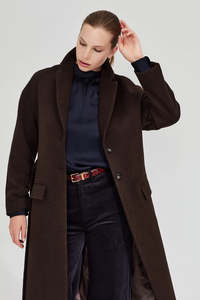 A Winter Coat: The Esther Coat in Chocolate