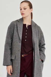 The Esther Coat in Grey Marle
