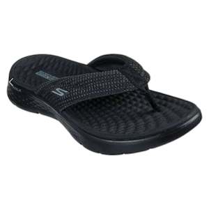 shoes: .Skechers GOwalk Flex Sandal Impress - Black/Black - (141445.BBK) - GFS - R2L16