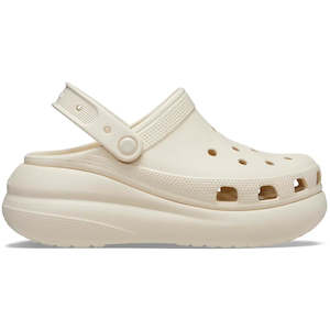 Slides: .Crocs Unisex Original Classic Crush Clogs Bone - (Beach) - (207521-2Y2) - F