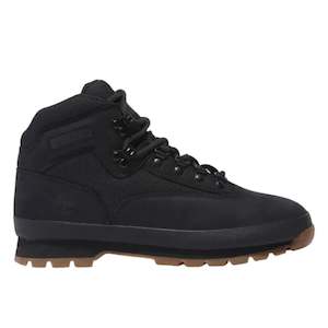 Men Boots Shoes: Timberland Men's Euro Hiker Mid - Black - (T1OABS319BK) - BLK Nubuck - HIK - R2L14
