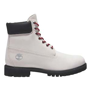 Timberland 6-Inch Premium Waterproof Boots - Color: Grey Nubuck/Red - (TB010061)&hellip;