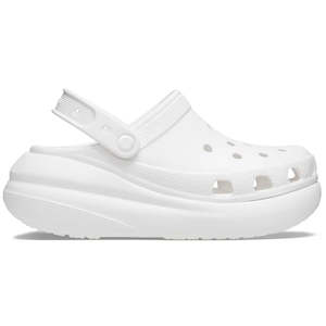 Women Casual: .Crocs Unisex Original Classic Crush Clogs White - (Beach) - (207521-100) - F